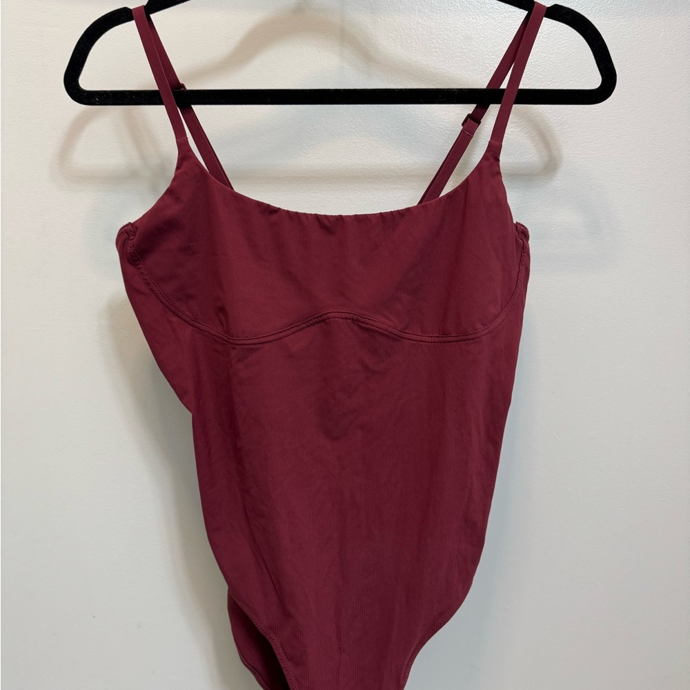 Free People Try Me On Bodysuit Burgundy